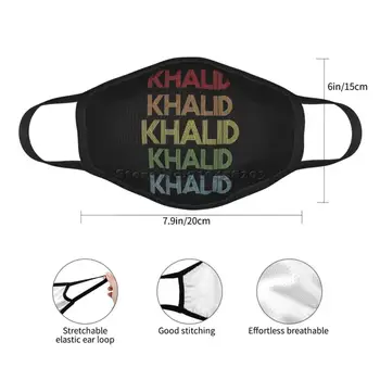 Khalid Name-Khalid Rainbow Multi Color Gift For Family фамилия Khalid Name Фпч2.5 Anti Dust САМ множество маска за лице Khalid Khalid