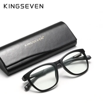 KINGSEVEN TR90 компютърни очила рамка на жените и мъжете на 45% от анти-синя светлина кръгли очила блокер очила, оптични очила очила