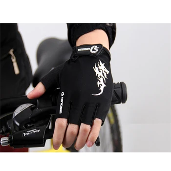 KINGSIR колоездене Колоездене ръкавици половината Пръсти състезателни мотоциклети фитнес кръст вдигане на тежести, Спортни ръкавици носимые на мъже, жени kid ' S XXL