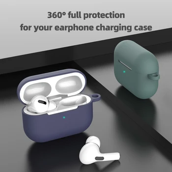 KUULAA калъф за слушалки AirPods Pro силиконов калъф за носене Безжична Bluetooth слушалка за Air Шушулките защитен калъф за AirPod 3 Case
