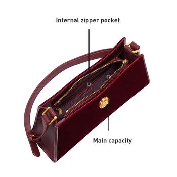 LA FESTIN дизайнерски чанти 2020 мода златна верижка чанта през рамо кожена чанта месинджър кадифе чанта
