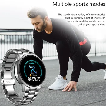 LIGE 2019 нова стоманена цветен екран Smart Band Watch Мъже, Жени монитор на сърдечната честота Smart Badn фитнес тракер крачкомер smartwatch