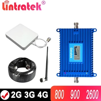 Lintratek Band 20 Mobile Internet Booster 4G, 3G, 2G, 800 Band 20 Repeater 900 GSM UMTS 2100 2600 LTE Mobile Internet Booster LTE