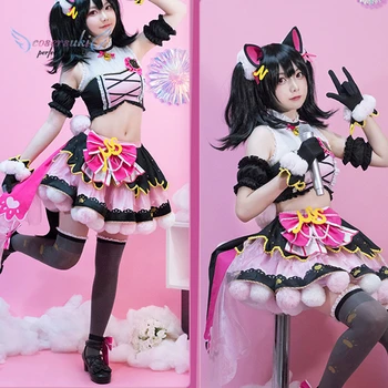 Lovelive Cat двойна хвощ Нико Ядзава cosplay кралят костюм за Хелоуин коледен костюм