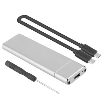 M. 2 портативни SSD твърд диск SSD Cases Type C USB 3.1 M2 NGFF 2242/2260/2280 твърд диск HD корпус сребристо-черен за Macbook 2019