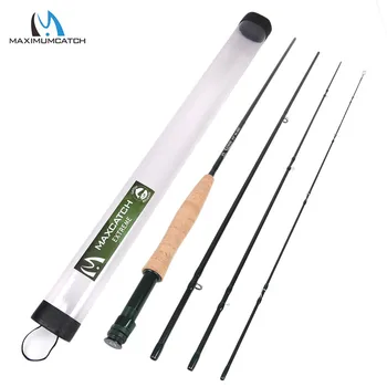 Maximumcatch Extreme 8.4 ft/8.6 ft/9ft/9.6 ft/10 фута Fly Fishing Rod 3-10wt with Carbon Fiber Fly Rod Medium Fast Fishing Rod