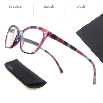 MODFANS оригиналната марка читатели стъклени очила Котешко око очила за четене дамски очила с гъвкава тръба на шарнирна връзка пружинным