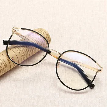 NYWOOH Cat Eye очила рамки за жени прозрачен оптични очила дами куха метална рамка фалшиви очила рамка