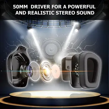 ONIKUMA K20 PS4 слушалки слот слушалки с микрофон LED Light Surround Sound, Bass PC Gamer слушалки за нов телефон Xbox One
