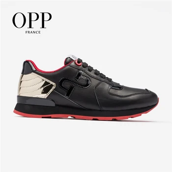 OPP Мъжки обувки голям е размерът на на спортни обувки, мъжка Мода чрез шнурове Ежедневни обувки от естествена кожа баланс нов Zapatillas Hombre Luxury