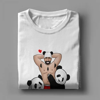 Panda Любовник Vintage T Shirt Men Gay Bear Pride Grrr LGBT Gaycomics мъжка тениска върховете плюс размера на основните тениски памук О-образно деколте ризи