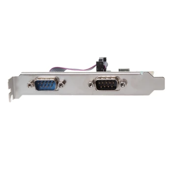 PCI-E PCI to Dual Serial RS232 DB9 Сериен Controller Adapter Card Express 2-Port WXTA