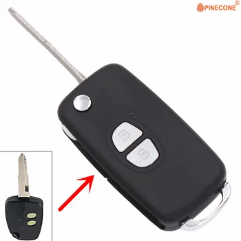 PINECONE за Mitsubishi Soueast Delica 2 Button Key промяна флип сгъваема кола ключодържател Shell Case с необрезанным острие