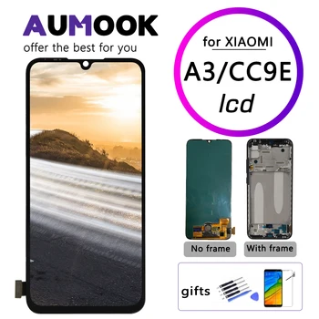 Premium LCD дисплей за XIAOMI MI A3 CC9e пълен монтаж дигитайзер екран с рамка за MI A3 дисплей ремонт на замяна
