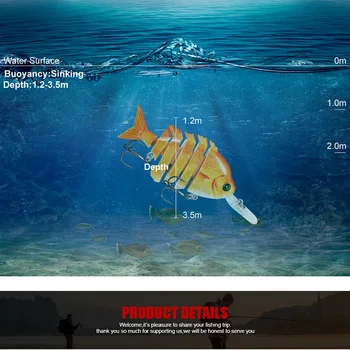 PROBERO SwimBait 6 секции риболовни примамки 13.67 g-0.48 oz / 10cm--3.93