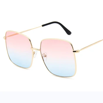 RBRARE луксозни квадратни слънчеви очила дамски маркови дизайнерски ретро Сплавная дограма за големи слънчеви очила реколта градиентные мъжки Oculos Feminino