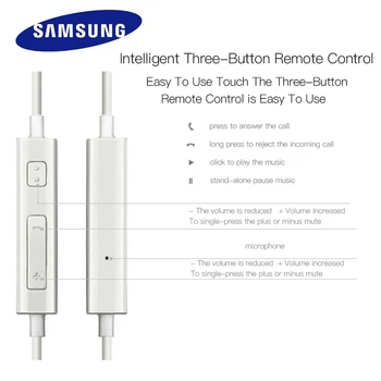 Samsung EHS64 ушите кабел 3.5 мм слушалки цвят е черно бял с микрофон високоговорител за бяла, черна слушалки