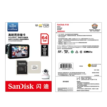SanDisk Memory Card High Endurance Video Monitoring 32GB 64GB MicroSD Карта SDHC/SDXC Class10 40MB/s TF Card for Video Monitoring
