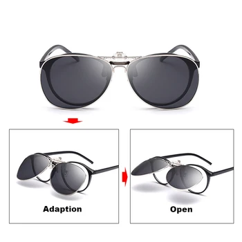 SGC06 поляризирана клип на слънчеви очила анти-UV недалновидни Колоездене, шофиране в слънчеви очила клип Риболов флип нагоре очила Слънчеви очила клип