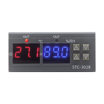 STC-3028 KT100 цифров регулатор за температура и влажност на въздуха термостат на хладилника Гигростат 110V 220V на 12V 10A влагомер Humidistat