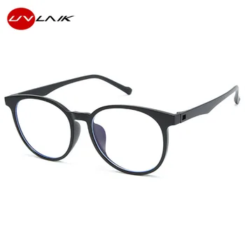 UVLAIK Против Blue Лъчи ретро очила рамка на Мъже, Жени синя светлина покритие точките за защита на вашия компютър очила очила