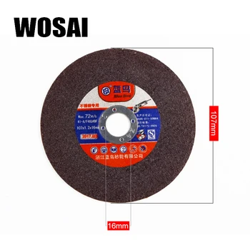 WOSAI 25pcs 107mm Grinding Wheel Metal Fiber Cut-Off Wheel режещ диск за ъглошлайф Resin Disc Slice Grinding Blade Кътър