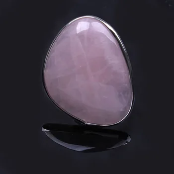 XSM 1 бр розов кварц регулируем пръстен за жените Момичета от естествен камък, ангажимент бижута на Crystal сувенир подарък