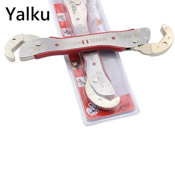 Yalku Magic Wrench 9-45 мм регулируем Мултифункционален гаечен ключ инструменти универсален ключ тръба домашен ръчни инструменти, водопроводни инструменти за ремонт