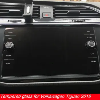 Автомобилна GPS навигация закалено стъкло протектор на екрана металната преносима филм за Volkswagen T-ROC T ROC 2018 Аксесоари