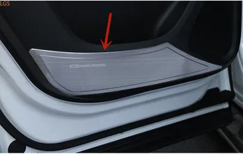 автомобилна врата от неръждаема стомана, Анти-kick Матов Anti-kick stickers Anti-scratch protection Car styling For Citroen C5 AIRCROSS 2017-2019