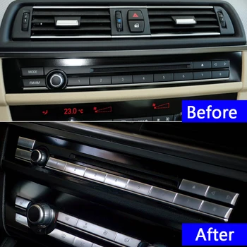 Автомобилна централна конзола CD бутон пайети за декорация стикер покритие За BMW 5/6/7 серия 5GT F10 F18 F06 F07 F12 F13 модифицирани етикети