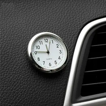 Автомобилни Часовници Светещи Мини-Автомобили Вътрешна Stick-On Цифров Часовник Механика Кварцов Часовник Автоаксесоари За Полагане На Подаръци