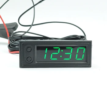 Автомобилният цифров термометър часов модул led цифров тръба електронни часовници 0.39 инча мини с термометър автомобилни часовници сам luminous