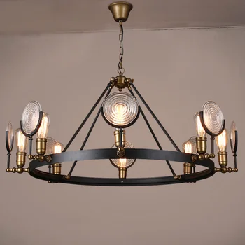 Американски стил винтидж тавана въже висящи лампи, промишлено вятър ретро окачен лампа, кафе-бар, ресторант висящи лампи