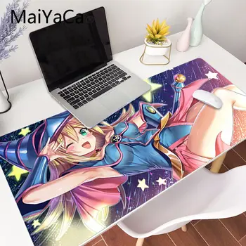 Аниме YuGiOh Dark Magician Girl Highquality Gaming Mouse Pad Locking Edge Non-slip Mouse Pad Size for 30x90cm 400x900x3mm