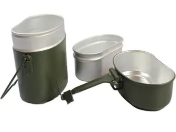 Безплатна доставка армия войници военен открит къмпинг елементарно комплект обяд преносим вечеря скоростна трапезария чайник гърне купата