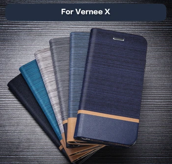 Бизнес Кожена Чанта За Телефон Case For Vernee X Flip Портфейла Case Мека Силиконова Делото За Слота За Карти Vernee X Case