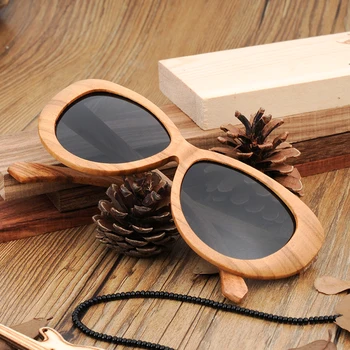 Бобо птица, бамбук мъжете дървени слънчеви очила Дамски поляризирани очила дамски летни луксозни ръчно изработени от бамбук в дървена кутия