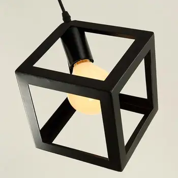 БУРИ.CK Industrial Cube Metal Pendant Light Аксесоар, Loft тавана лампа за дома, бар, Кафе осветление на окачен лампа