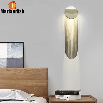 В комплект с E14 LED лампа луксозна алуминиева верига, с монтиран на стената лампа LED Golden Wall Sconce лампа за дневна спалня стълби(DA-25)