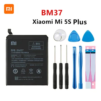 Въведете mi оригинална батерия BM37 3800mAh за Xiaomi Mi 5S Plus MI5S Plus BM37 висококачествени сменяеми батерии телефон +инструменти