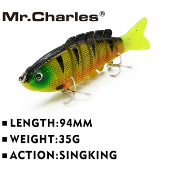 Г-н Чарлз CMCS 055 мути-риба на стръв 94 мм / 35 г Singking hard стръв Swimbait воблер Hard Баит
