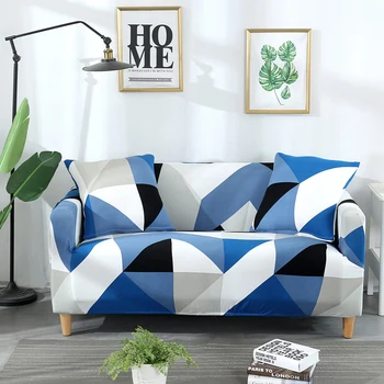 Геометричен еластичен калъф за мека мебел за хол Модерен секционни ъглов диван Slipcover калъф за дивана защитник на стола 1/2/3/4 места