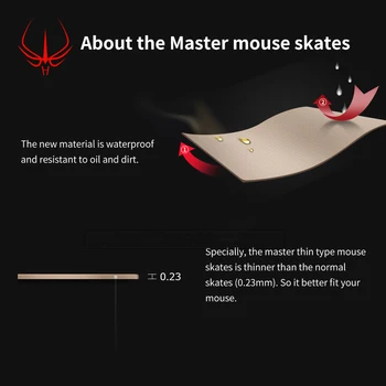 Гореща линия за игри 4.0 мастер-ниво на мишката кънки на краката на мишката на подложката подмяна на крака, за да ZOWIE ZA11 мишката 0.23 мм/0.6 мм Дебелина на