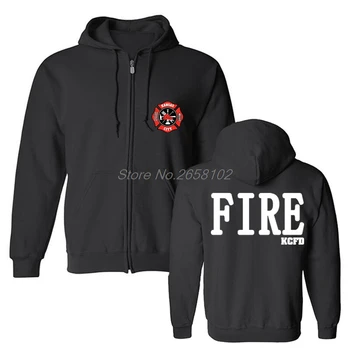 Горещи Продажба Мода Канзас Сити Пожарна Част От Мисури Пожарникар Kcfd Дизайн Hoody Мъжки Памучни Блузи, Хладен Harajuku Палто