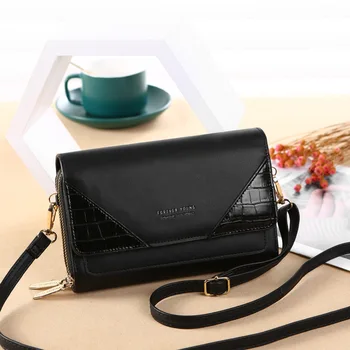 Дамски чанти 2020 нов портфейл, мобилен телефон чанта корейски мода на контраста, цвета на малък квадратен ретро чанта за рамо чанта