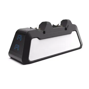 Двойно-бързо зарядно устройство за PS5 безжичен контролер USB 3.1 Type-C зарядно устройство ще захранване на поставка зарядно устройство за Sony PlayStation5 джойстик геймпад