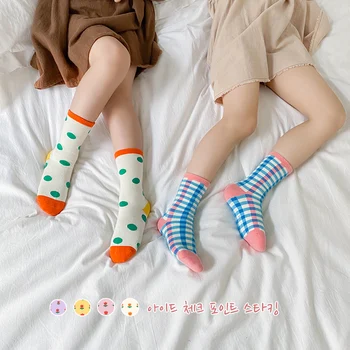 децата моден дизайн чорапи провери детски бебе момиче коляното чорапи за момичета цветя есен зима децата памук дълги чорапи
