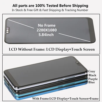 Дисплей за Huawei Honor 10 COL-L29 LCD сензорен дисплей Digitizer Събрание, смяна на LCD дисплей за Честта 10 екран 5.84 инча