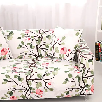 Еластичен калъф за дивана с принтом цветове Slipcover Стегнат Wrap All-inclusive правоъгълен калъф за дивана участък калъфи за мебели 1/2/3/4 места